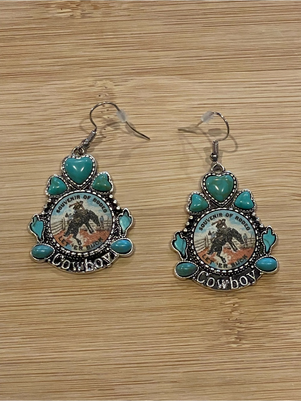 Cowboy Souvenir Turquoise Earrings